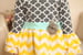 Image of Izzy Jade Grey and Yellow Chevron Ruffle Outfit