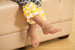 Image of Izzy Jade Grey and Yellow Chevron Ruffle Outfit