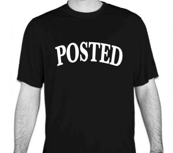 Image of POSTED OG LOGO CHAMPION T-SHIRT (BLACK)