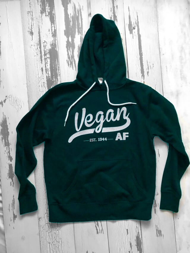 UNISEX VEGAN AF FLEECE HOODIE Harm Less Threads - Main Image