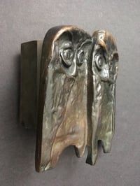 Image 2 of Bronze Push or Pull Door Handle with Owl Design