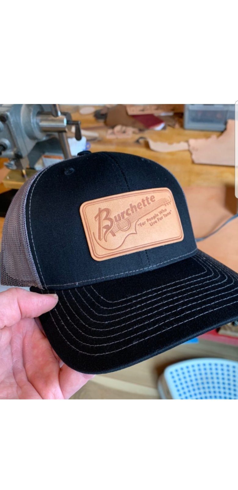 Image of Koch Leather Patch trucker hat