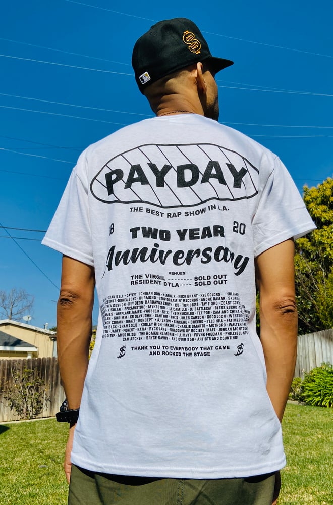 Image of PayDay LA 2 yr anniversary T-shirt (white)