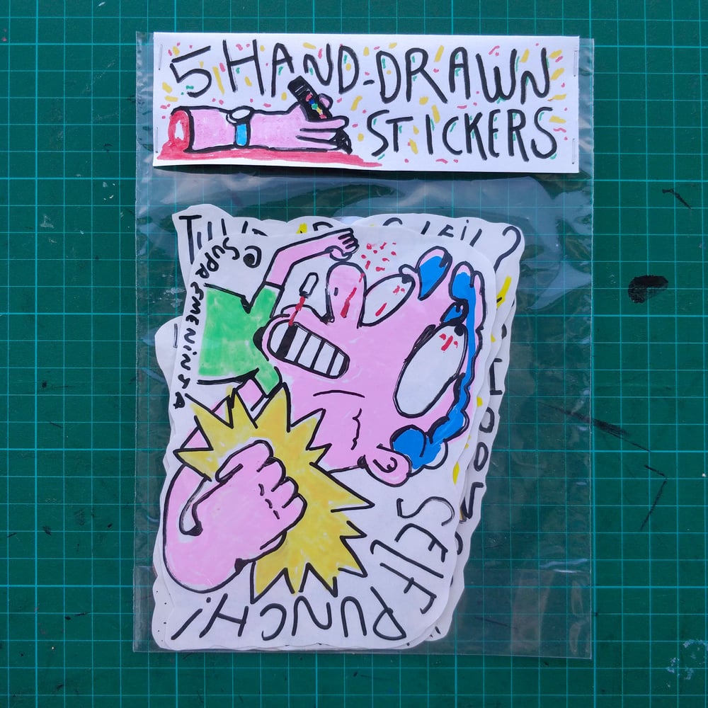 Image of x5 Handmade Stickers #Pack 1#