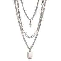 3-Piece Grunge/Punk Chained Necklace (Men & Women)