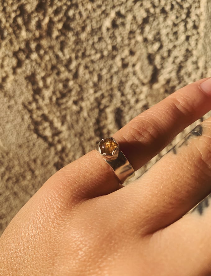 Image of Cats Eye Rutilated Quartz Pinky Ring 