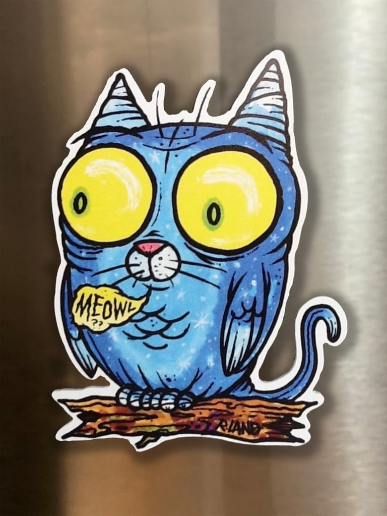 Meowl Magnetic Art