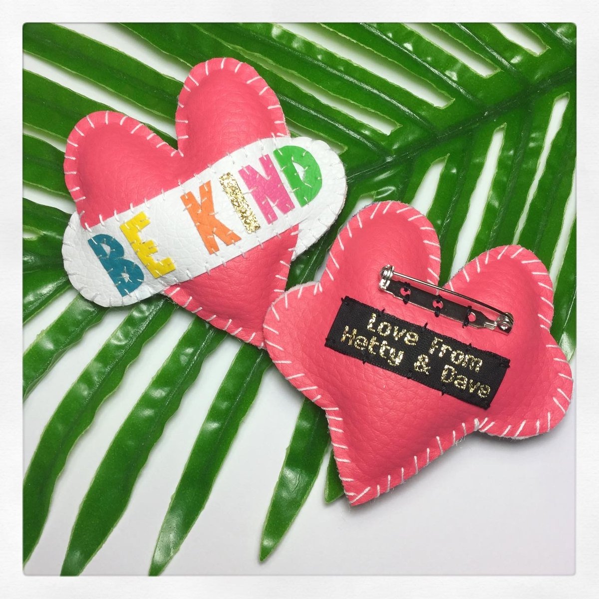 Image of BE KIND Heart Brooch