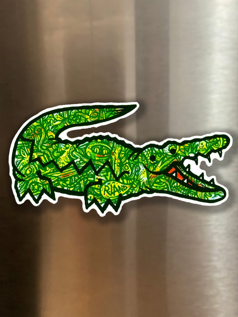 Lacoste Landfill Gator Magnetic Art