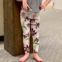 Image 1 of Girl's Lily Flower Yoga Pants