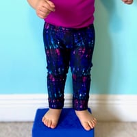 Image 1 of Girl's Watercolor Drips Yoga Pants