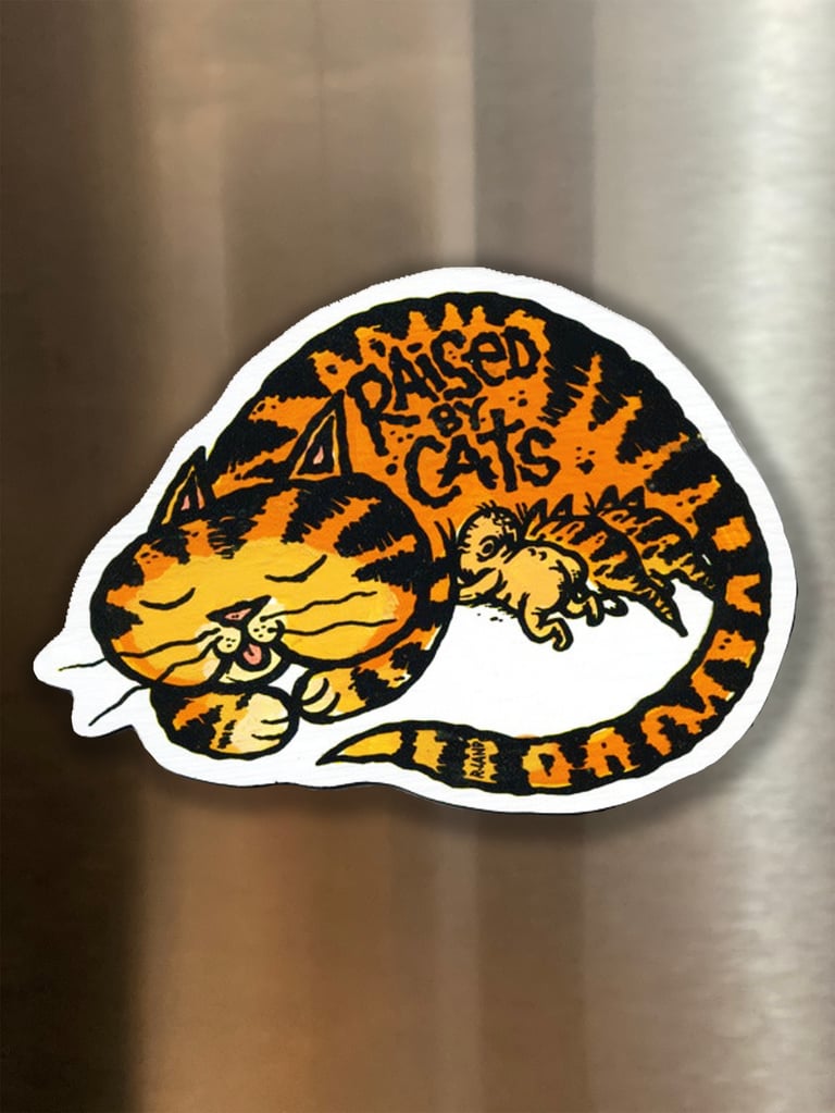 Raised by Cats Magnetic Art