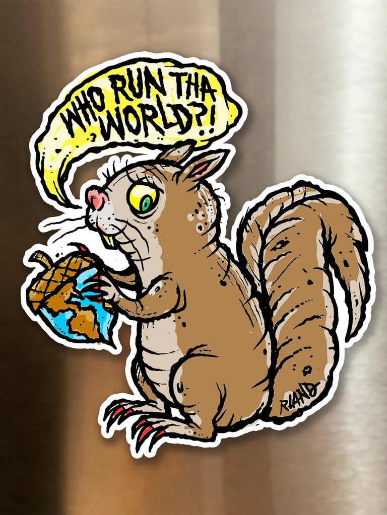 Squirrrrels! Limited edition Giant magnetic art piece
