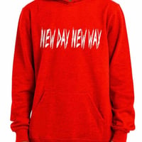 New Day New Way Red Org Logo Hoodie
