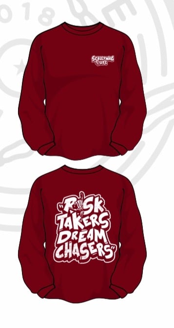 Image of Risk Takers Crewneck- Cardinal Red