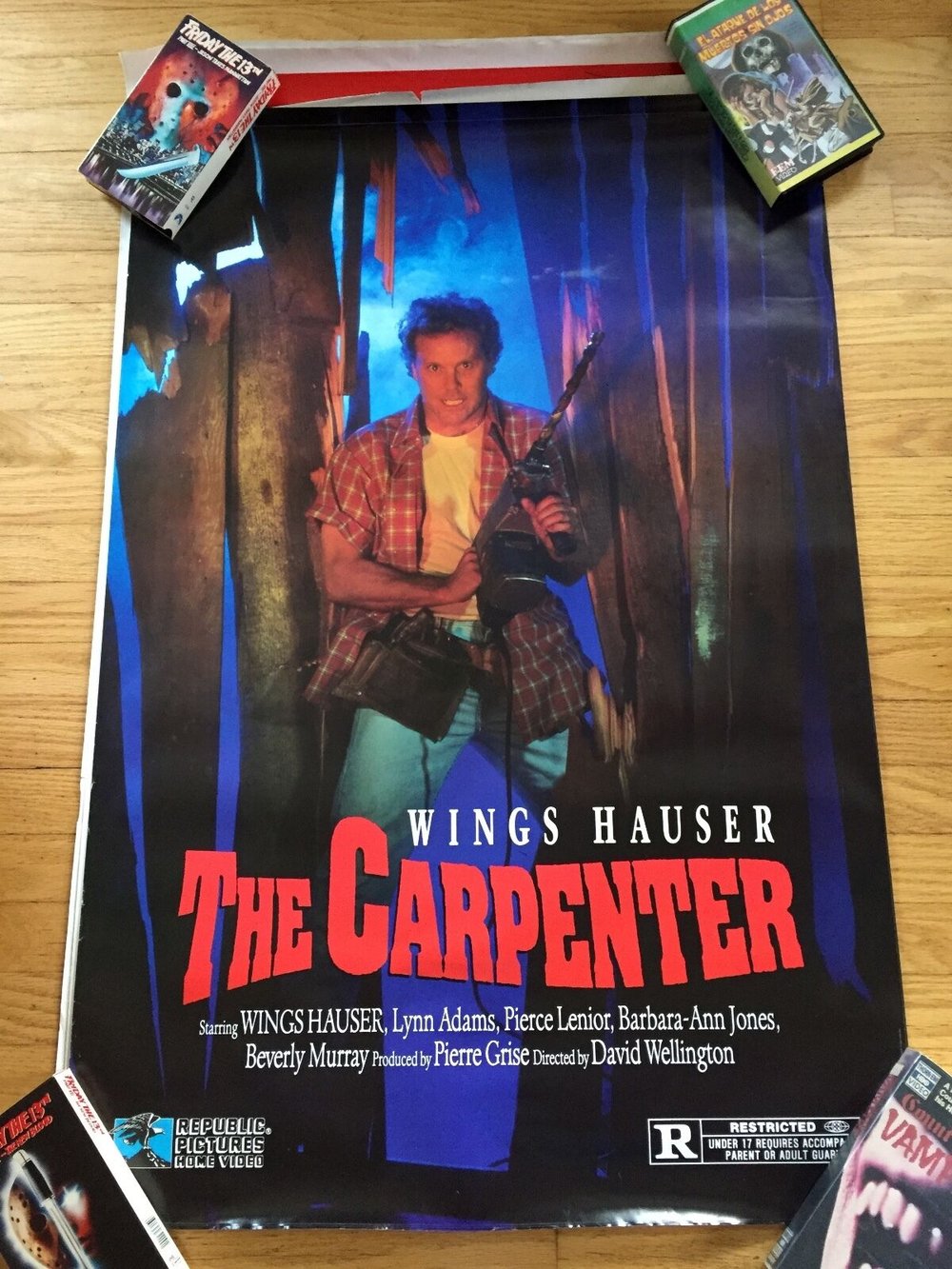 1988 THE CARPENTER Original Republic Pictures Video Promotional One sheet Movie Poster