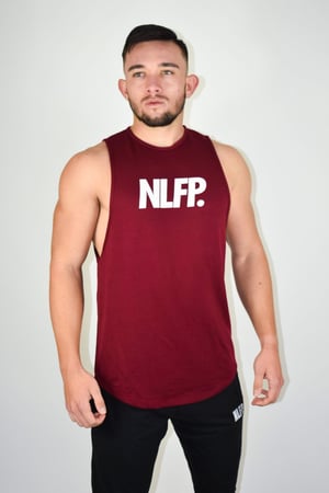 Image of SIGNATURE CUT OFF SCOOP TANK BURGUNDY 