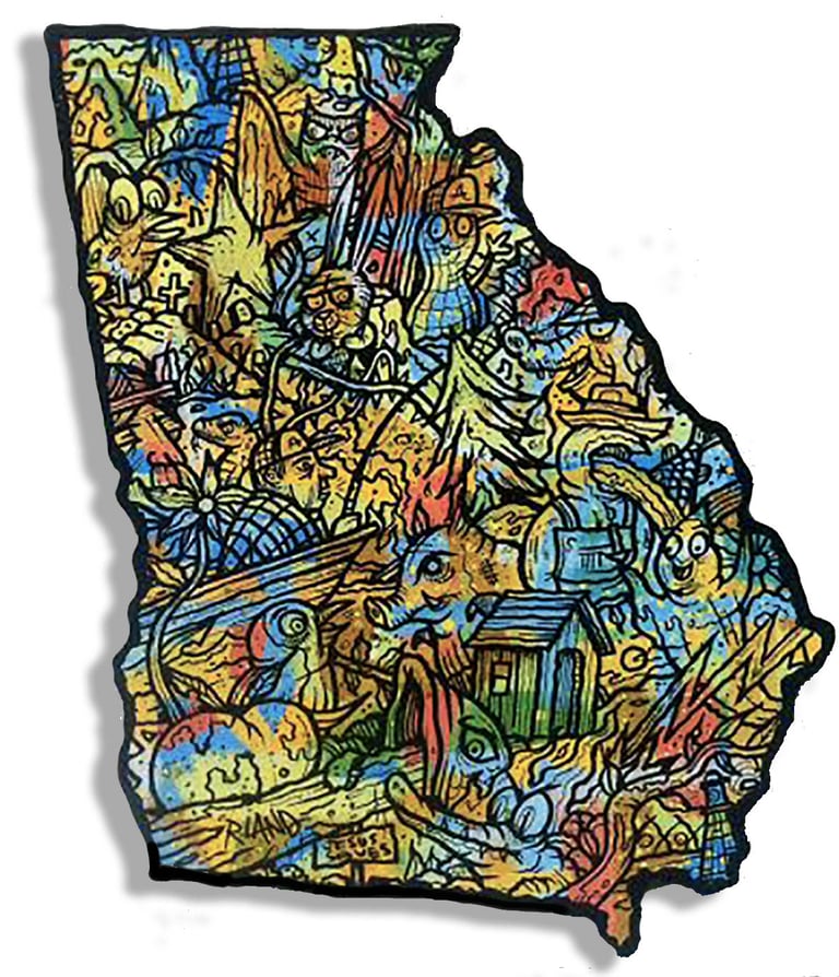 Georgia Land Wall Art - Larger Version