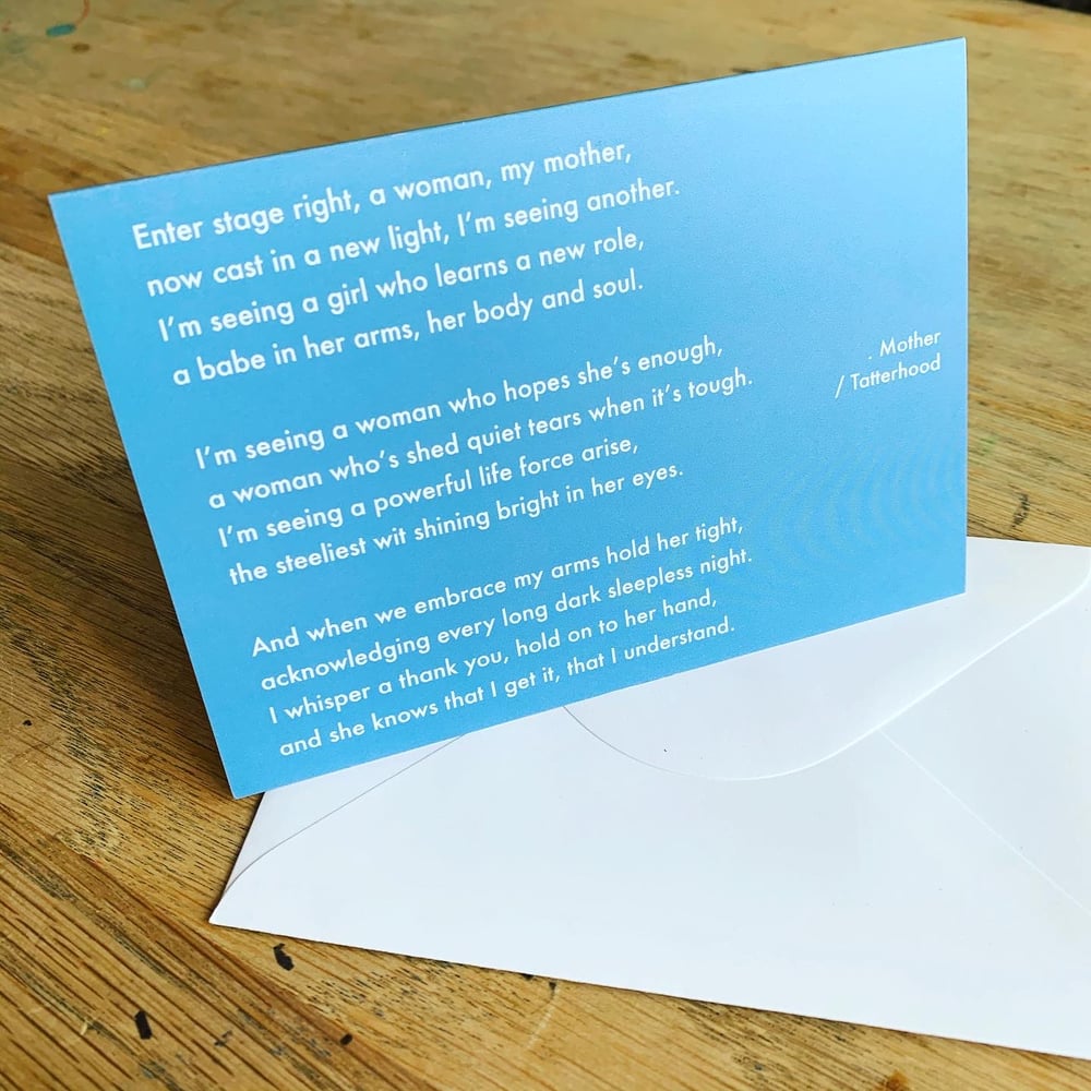 Image of Blue - Mother greetings card