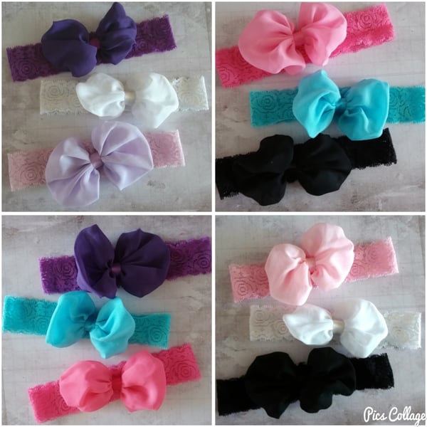 Image of ROCK BOTTOM BLOWOUT SALE - Lace bow headbands