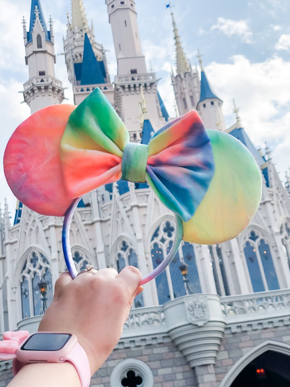 Image of Rainbow Tie Dye Velvet