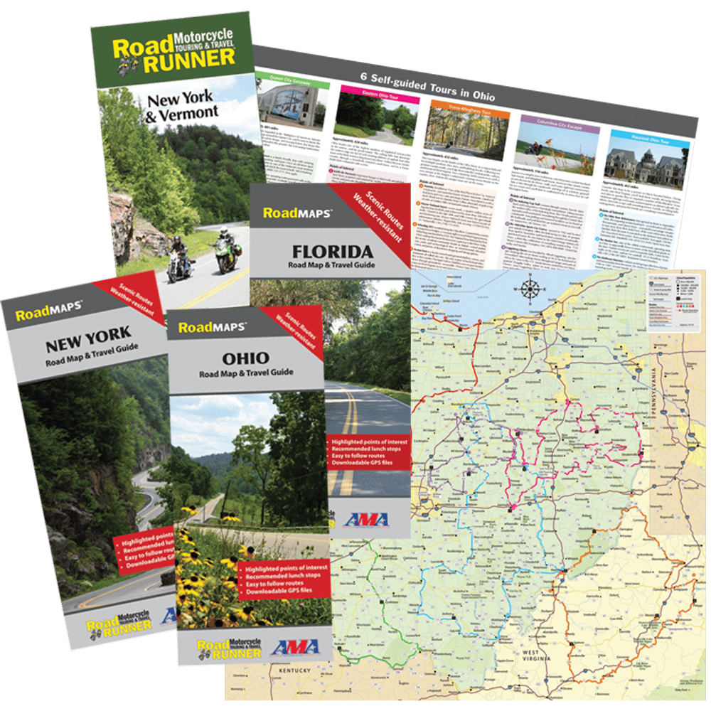 RoadRUNNER Motorcycle Touring & Travel Road Map Bundle