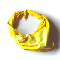 Image 1 of Hand Dyed Yellow Bandana