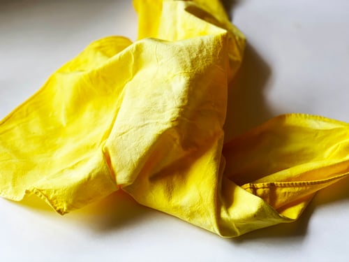 Image of Hand Dyed Yellow Bandana