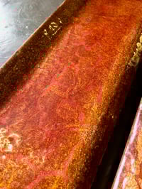 Image 2 of Italian Enamel Door Handles in Pink Burnt-Orange & Gold Tones