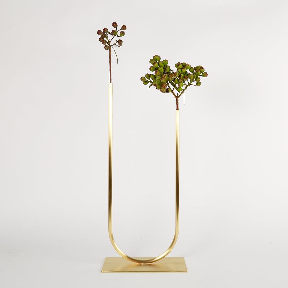 Image of Uneven U Vase, Vase 00406 - for fine foliage only