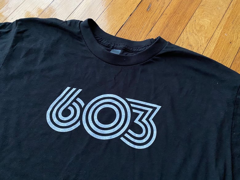Image of Black 603 retro t-shirt