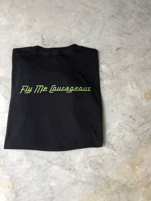 Image of "Fly Me Courageous" album cover Tshirt 