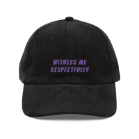 Image 1 of Vintage “Witness Me Respectfully” corduroy cap