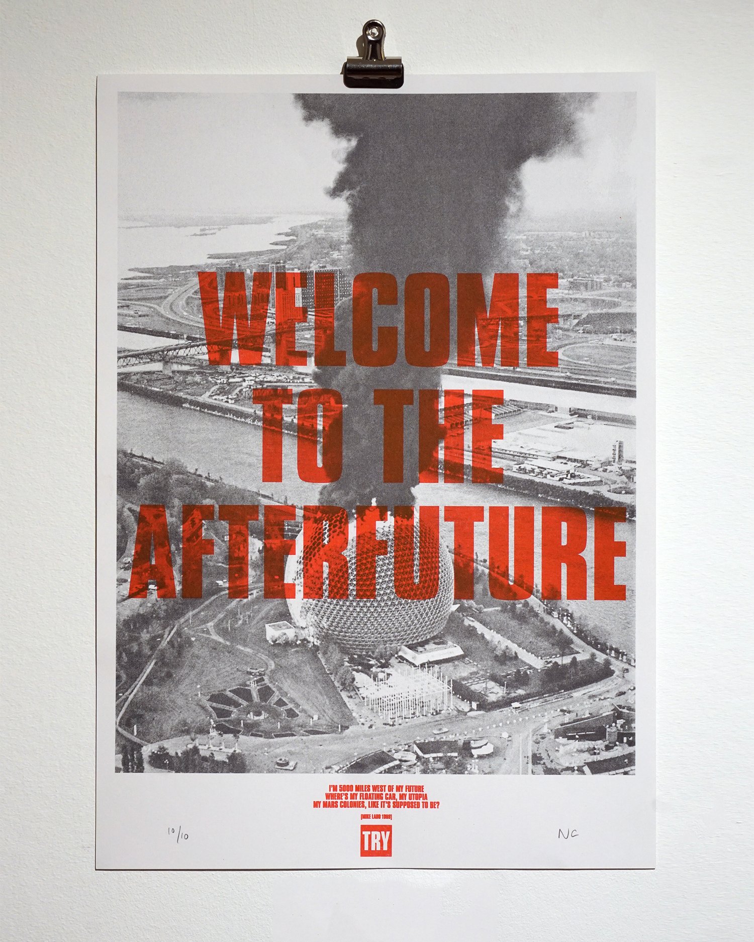 TRY - Welcome To The Afterfuture 02 - RISOGRAPH A3 Print