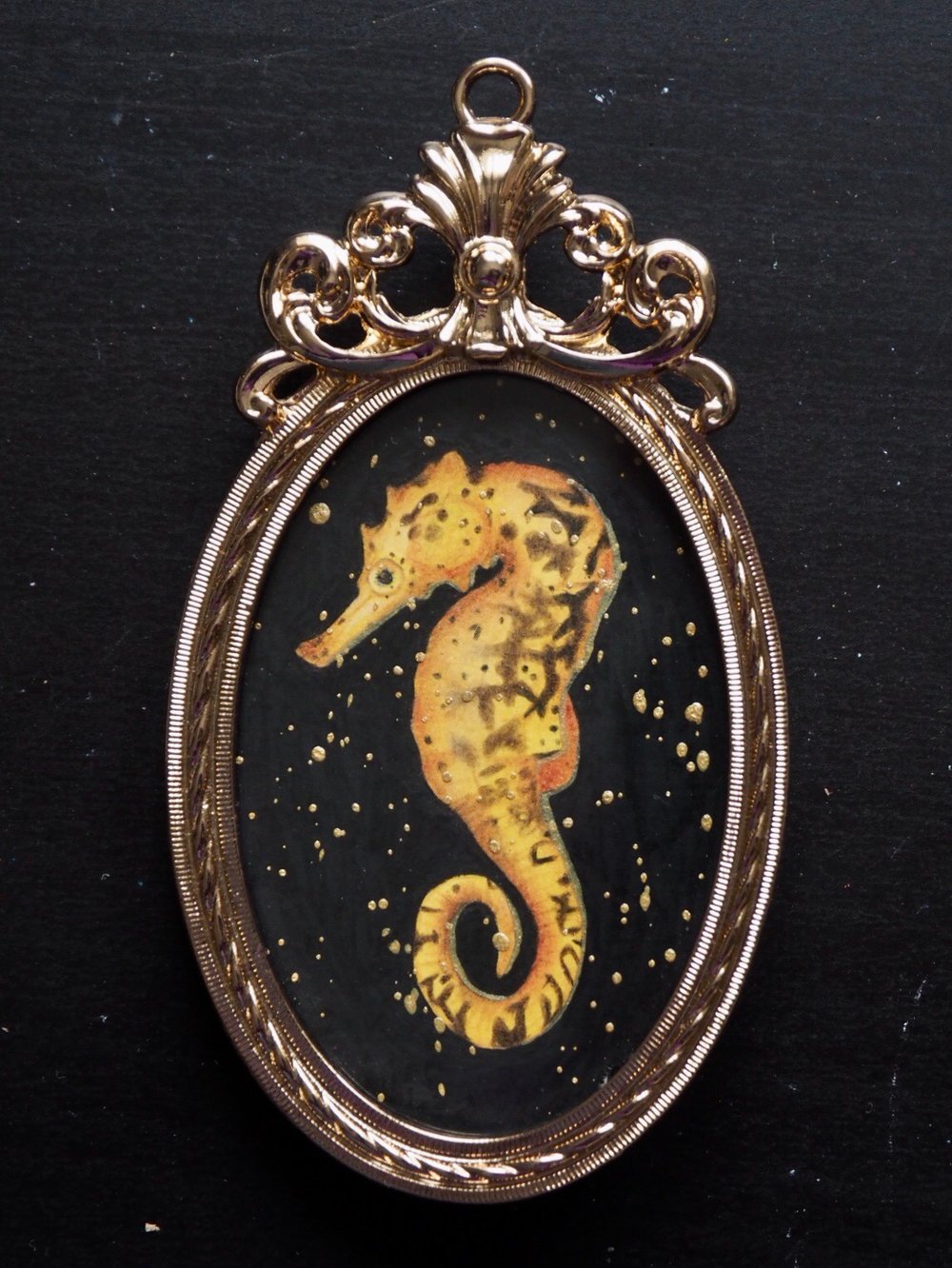 Original Framed Artwork Miniature Seahorse 