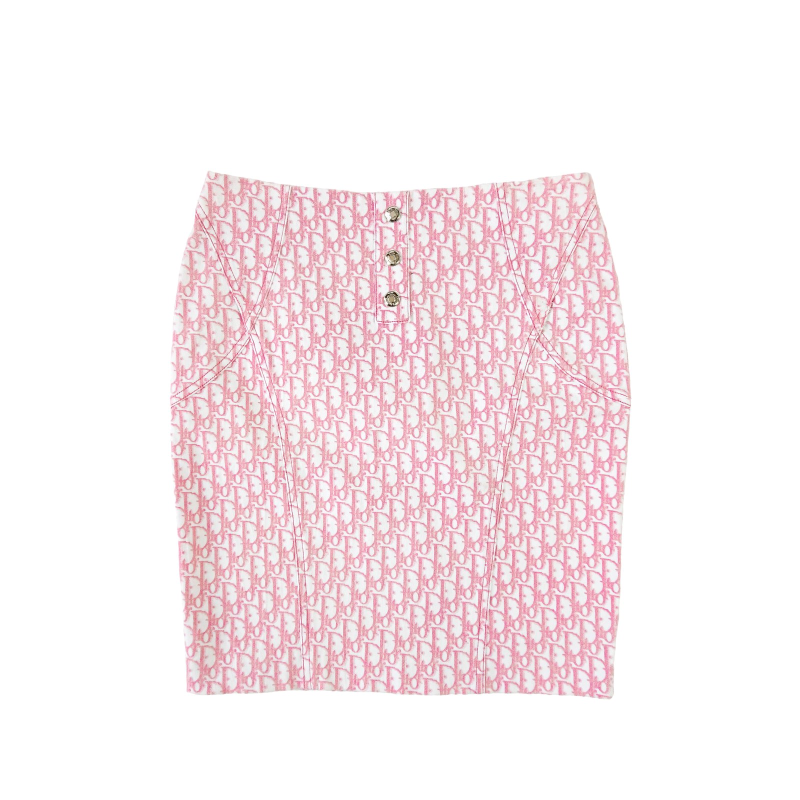 Flared MidLength Skirt White Cotton and Silk with Red Multicolor  Florilegio Motif  DIOR HK