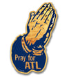 Pray for ATL-(Blue on wood)