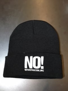 Image of No! Refuse Fascism.org original black beanie