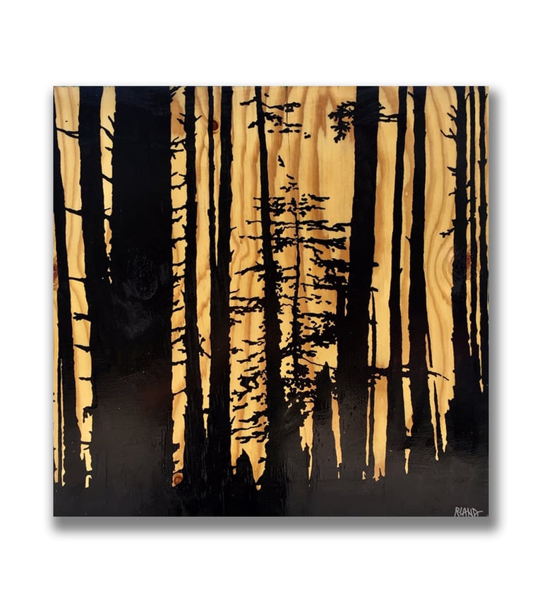 "Billy's Island" print on wood