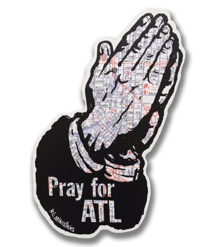 Image of Pray For ATL Map Junior Cut Out Print!