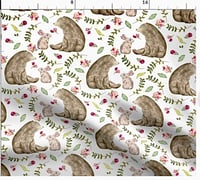 Image 3 of Rainbows, Bunnies, Bears and Stripes Minky Fabric in Stock