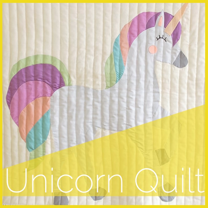 Image of Unicorn Quilt Template
