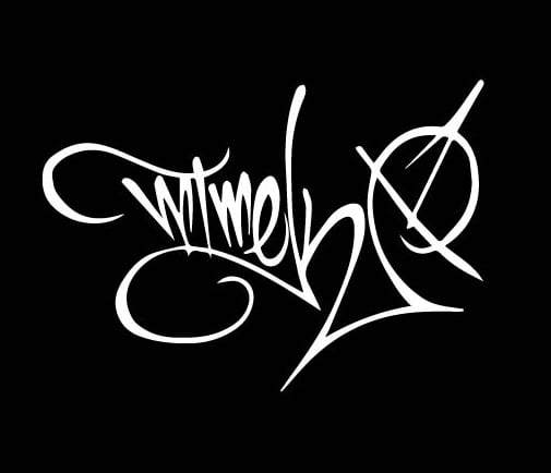 Image of "Mimek One" Original Logo Tee (Black, White)