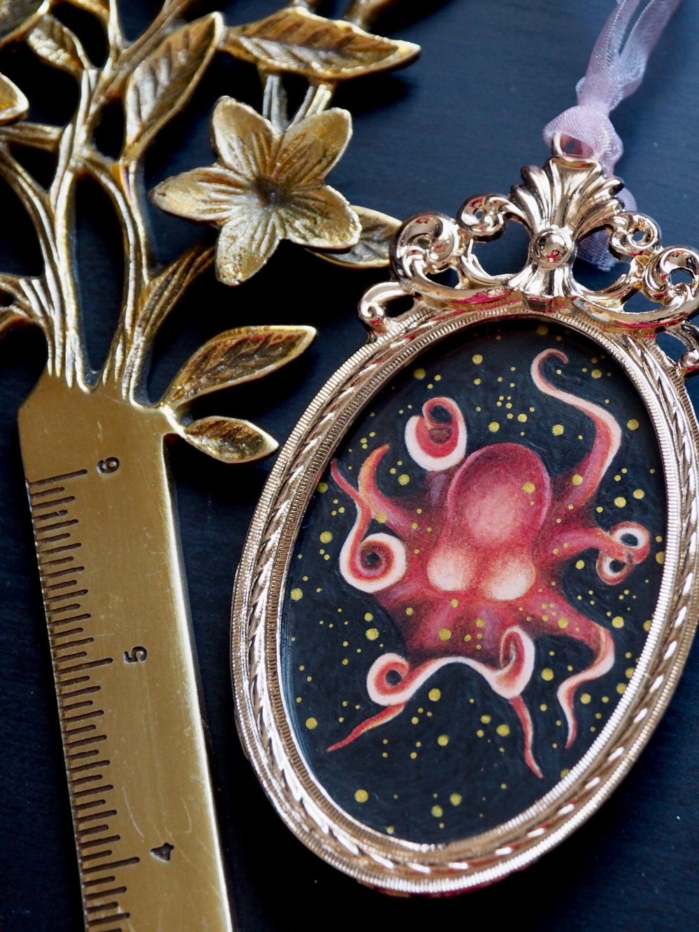 Original Framed Artwork Miniature Octopus