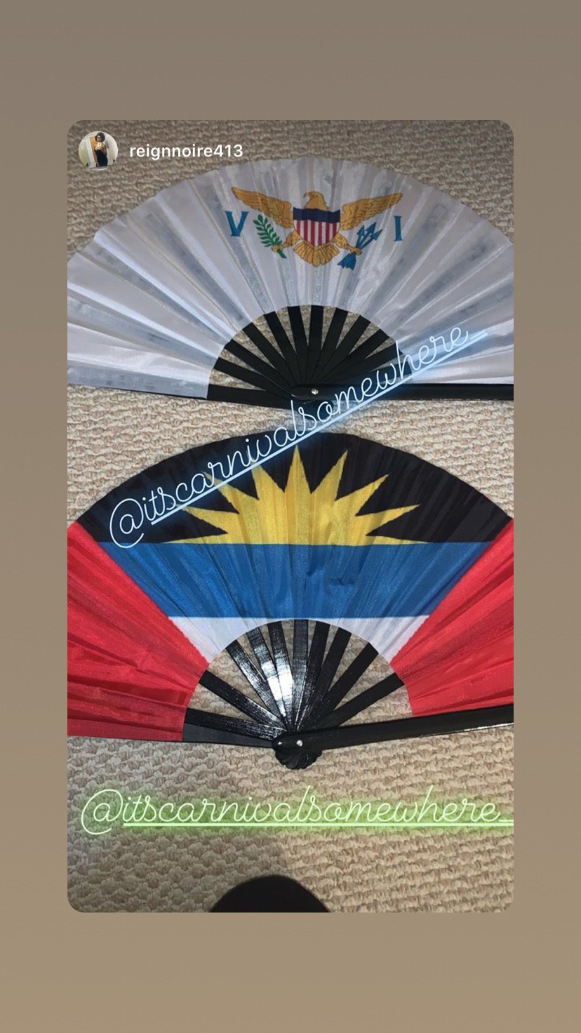 Image of Rep your island Bamboo Hand Fan (Tell us your country)