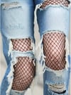 Rhinestone Fishnet Stocking