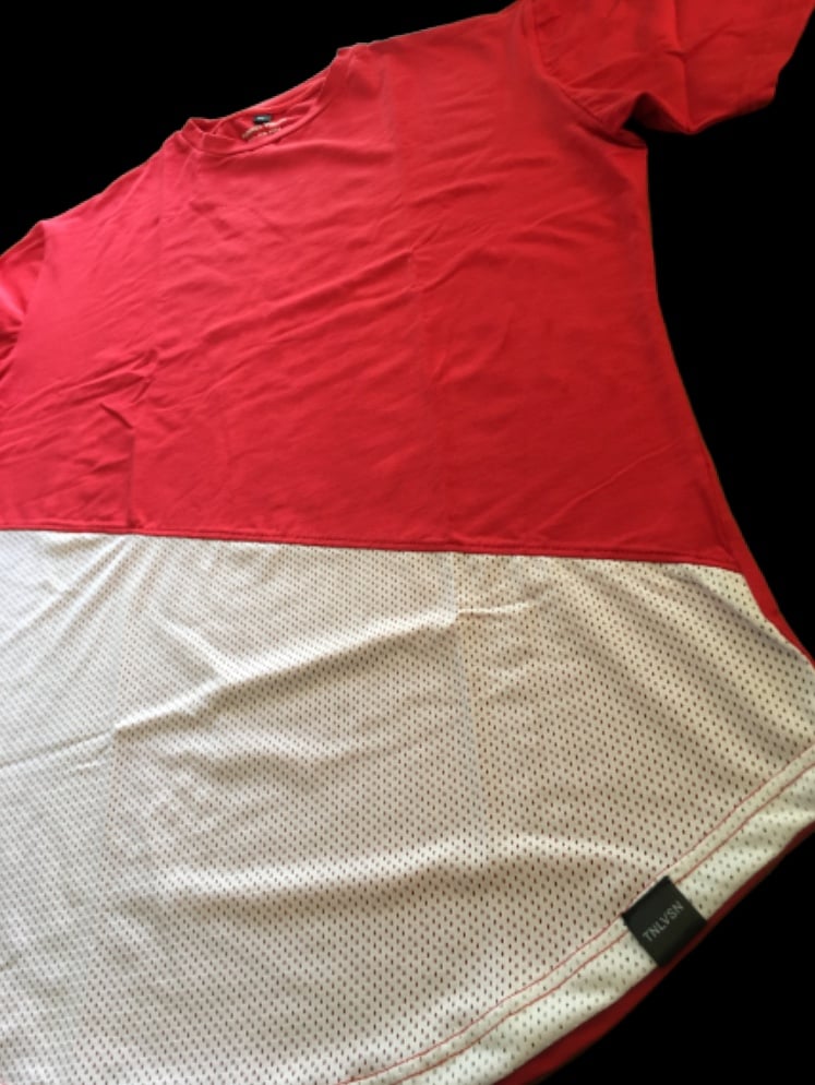 Image of Scoop hem fitted tee 