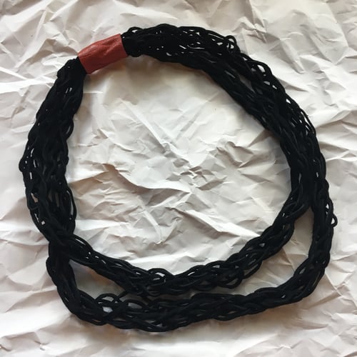 Image of Finger Weave Leather Neckpiece