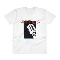 Image 1 of  Men's Love is the Message Vneck Tee - available in black, white, & dark grey