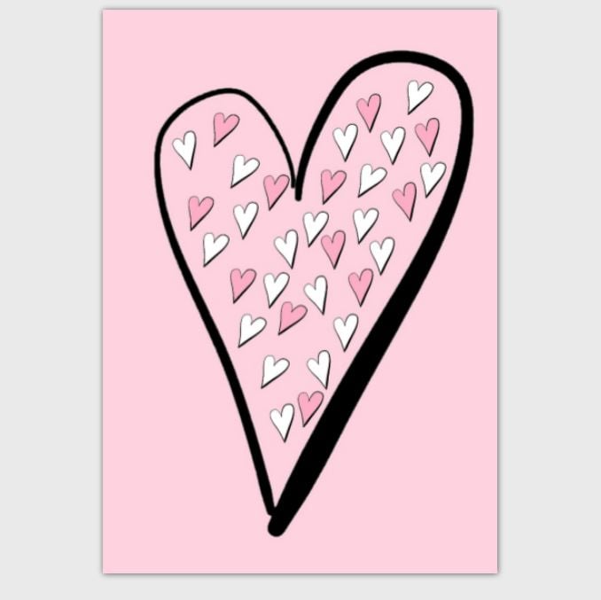 Image of Heart Filled Heart Card